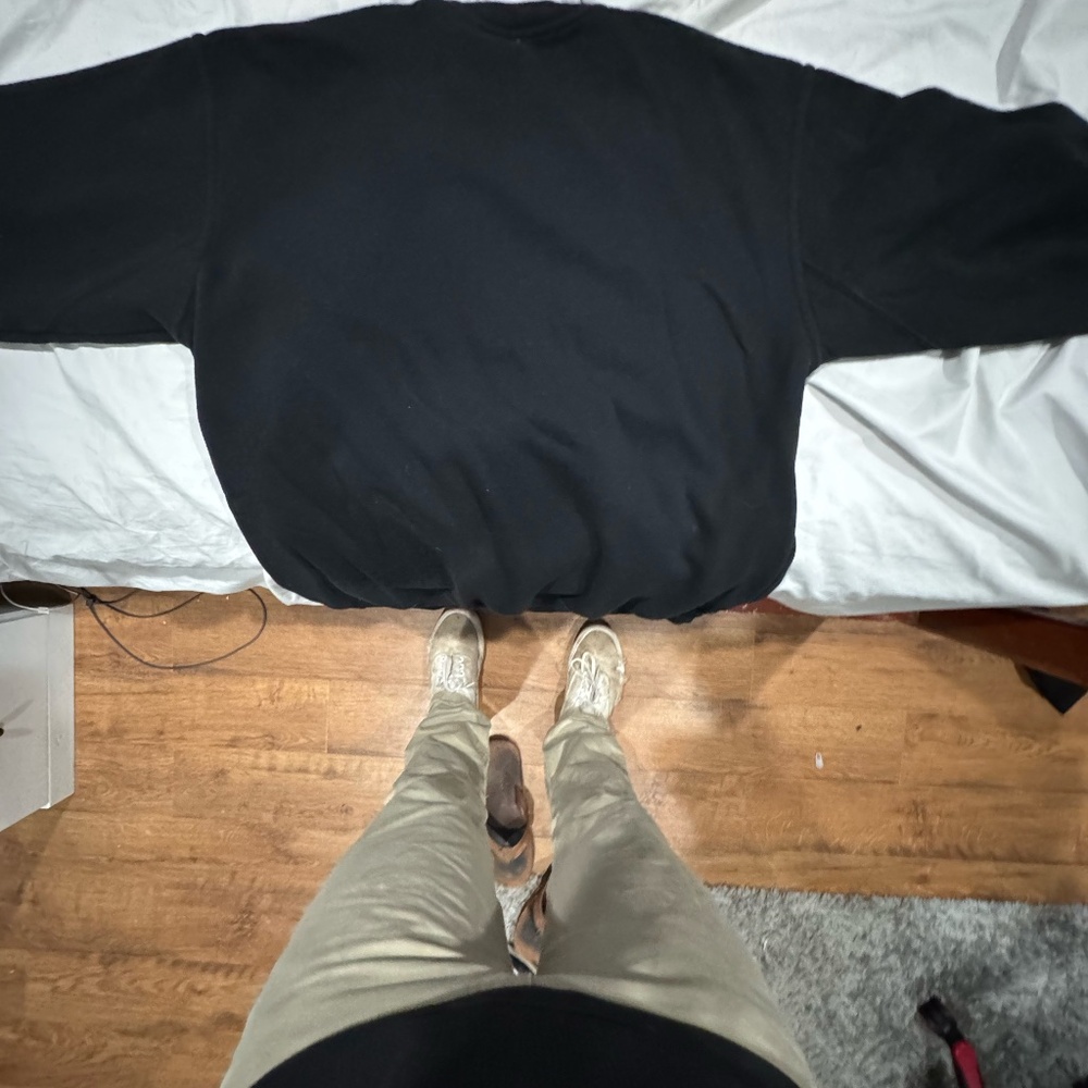 black crew neck